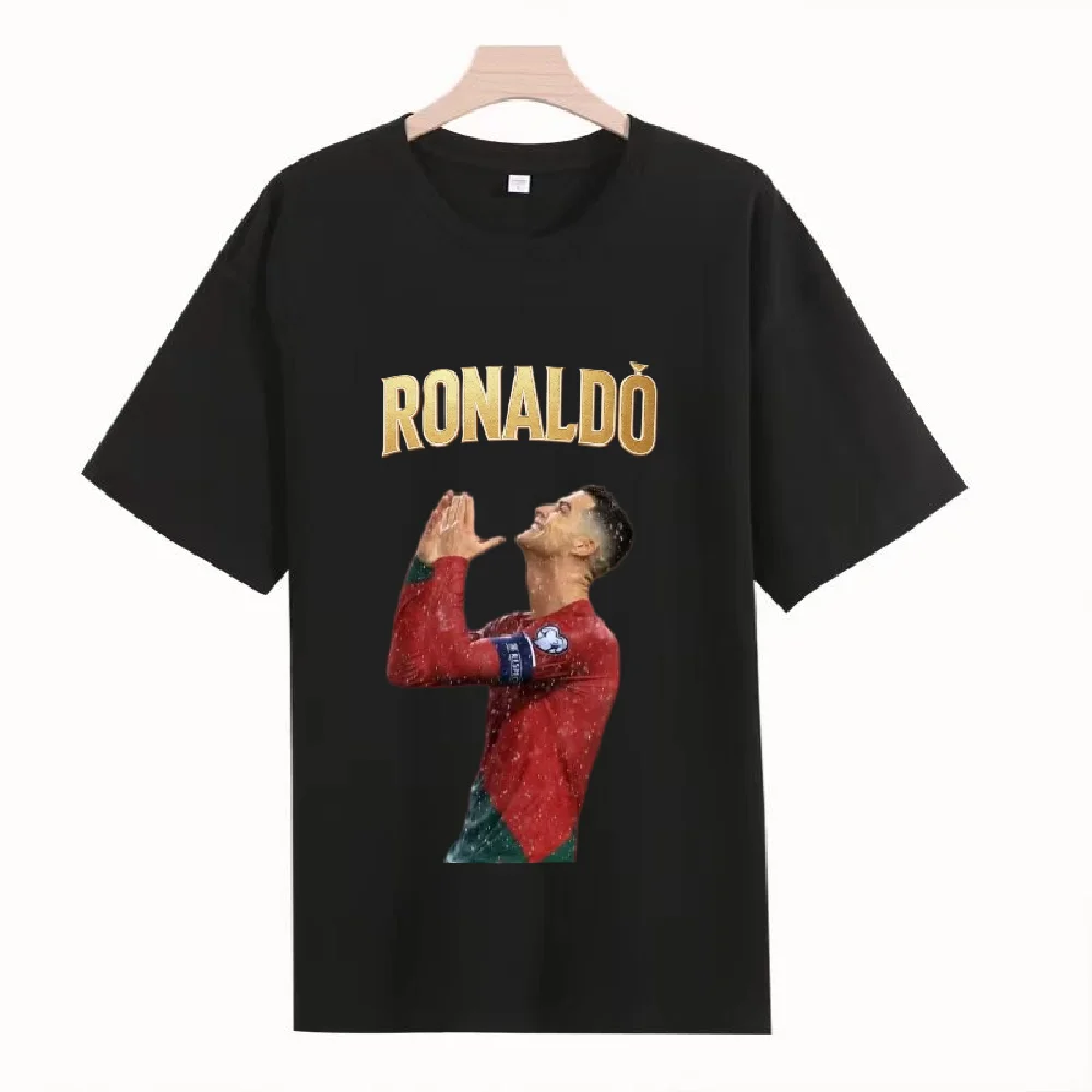 2026 New Selling Ronaldo Legend Commemorative T-Shirt Retro Fashion Printed Men'S Top Family Parent-Child Outfit