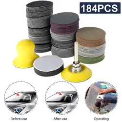 New 180Pcs 2 Inch Sanding Disc Carbide 60-10000 Grit Sanding Sheet Wet Dry Sandpaper Sanding Paper for Polishing Abrasive Tools