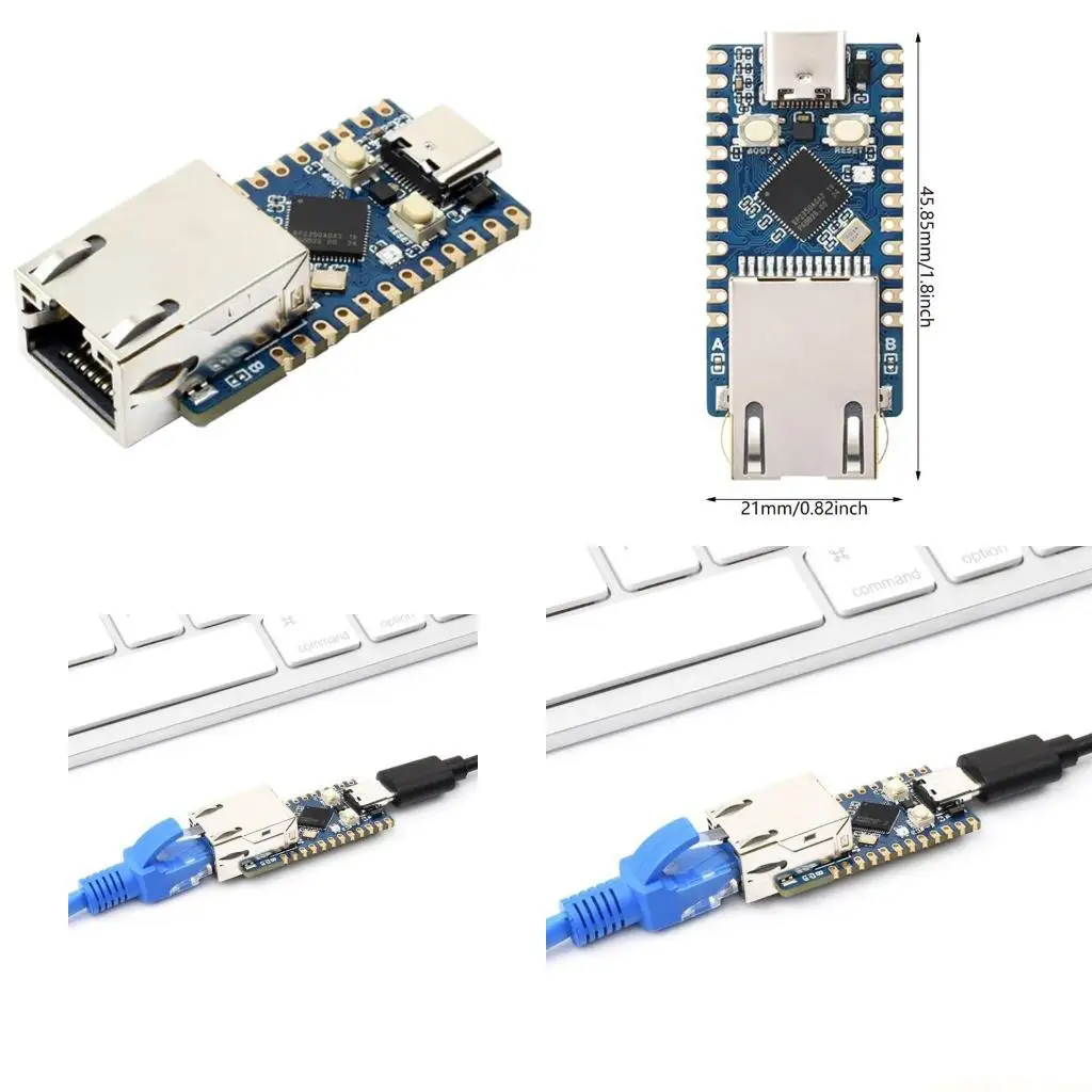 Advanced RP2350 Microcontroller Board Ethernet Development Module Double Processors With 14 GPIO Pins