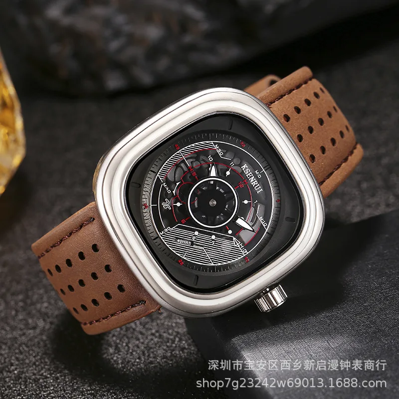 Hot Sale New Fashion Casual Square Friday Retro Style Men's Watch Middle School Student Korean Style Trend Quartz Watch