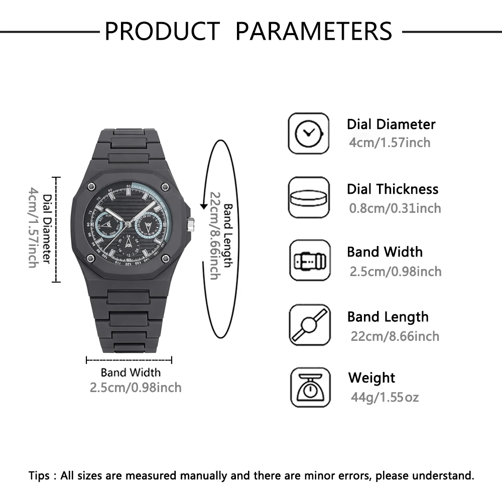 1-piece new watch, polygonal dial, fashionable and trendy accessory for outfit coordination