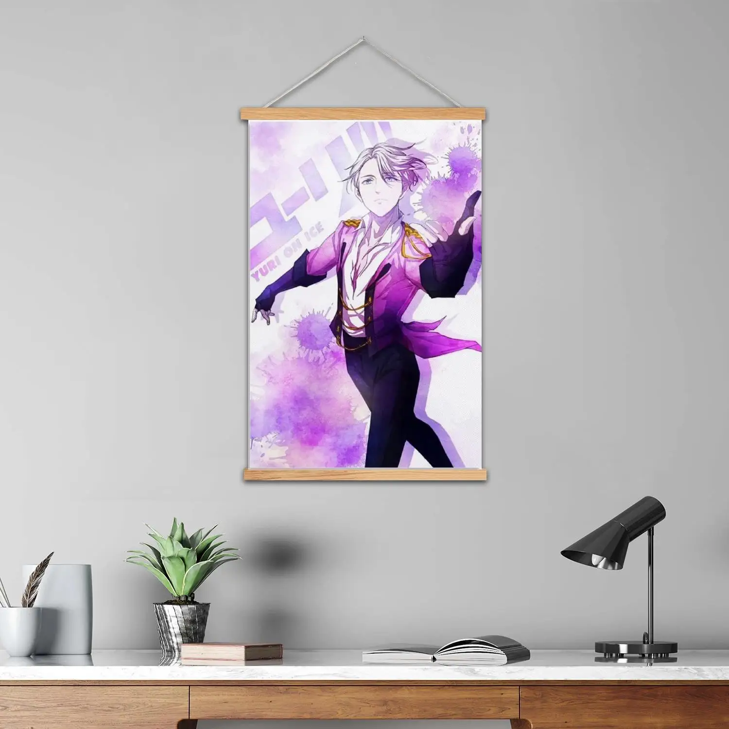 يوري على الجليد مفتاح الفن جدار مؤطرة جدار اللوحة قماش ملصق فني و جدار الفن، ديكور غرفة نوم الأسرة الحديثة، اللوحة الزخرفية