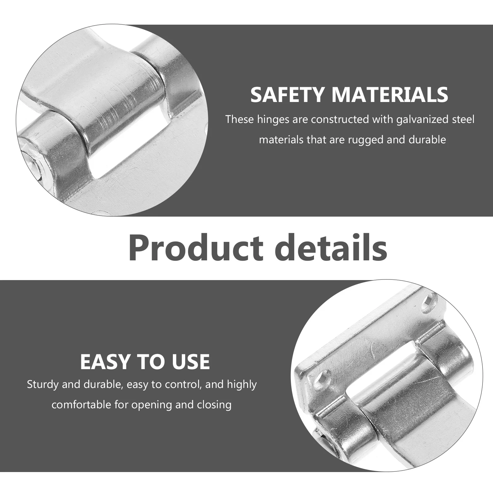 

2pcs Heavy Duty Hinges Galvanized Steel Industrial Cabinet Door Long Hinges For Cabinet Reinforced Hinge Replacement Outdoor Use