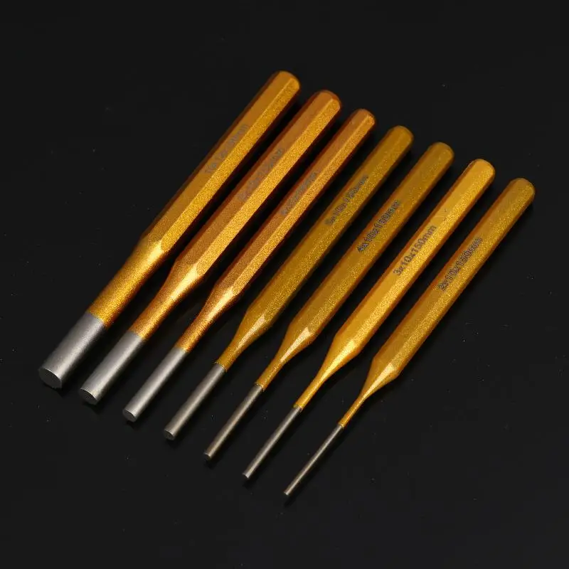 (.) 2/3/4/5/6/8/10MM Brass Central Positioning Punch 150mm Roll Pin Punch Tool Remover For Machinery Maintenance