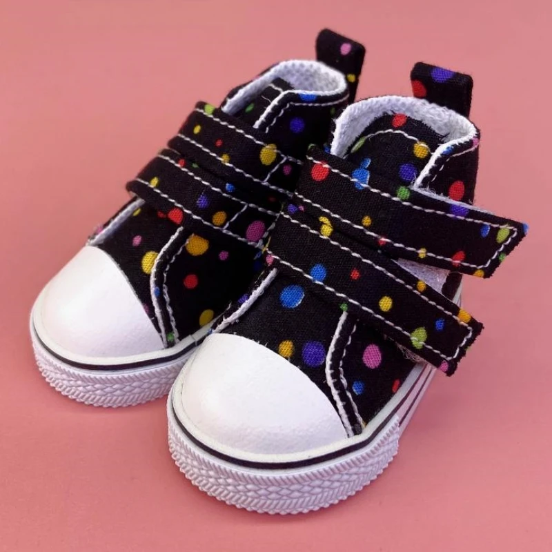 Tilda 6cm Canvas Sneakers For Minifee Paola Reina Dolls,Floral Shoes for Corolle Doll 1/4 Footwear Sneakers Dolls Accessories