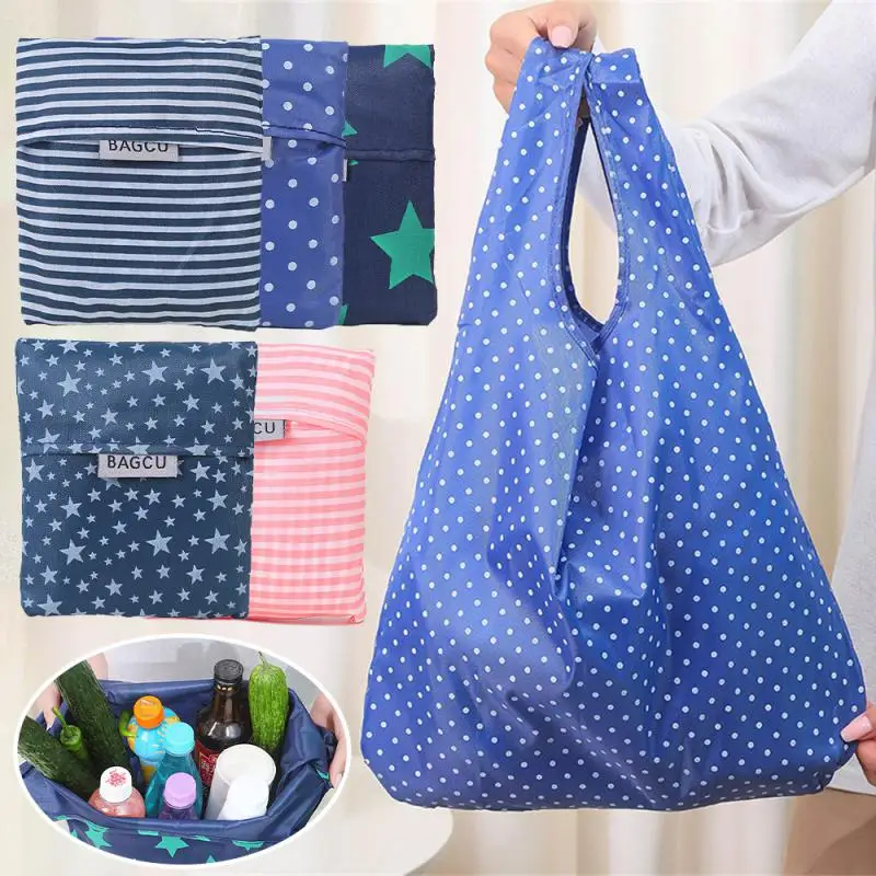 Shopping bag Eco-friendly bag polyester hand shoulder Grocery bags Shoulder Market Bags Reusable foldable Supermarket Shop bags