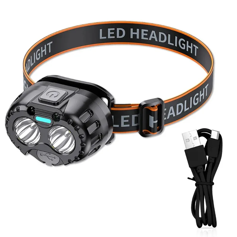 

2PC Powerful LED Lamp IPX4 Waterproof Emergency Head Flashlight 250LM XPE Headlamp 500mAh Outdoor Tools Fishing Camping Hiking