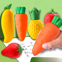 Office School Supplies Student Toddler Carrot Funny Large Mango Strawberry Type Clean Cute Long Eraser Kawai Stationery Gift