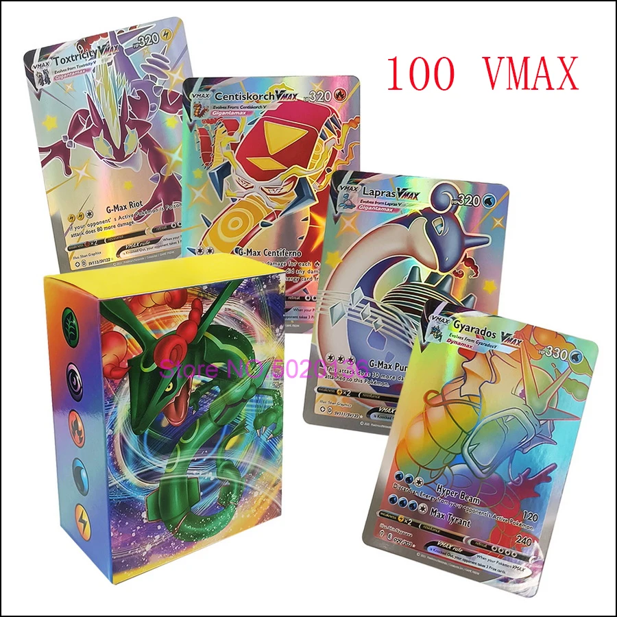 30 60 100 English Pokemon Card Vmax GX Tag Team EX Mega Game Battle Carte  Trading Children Toy - AliExpress 26