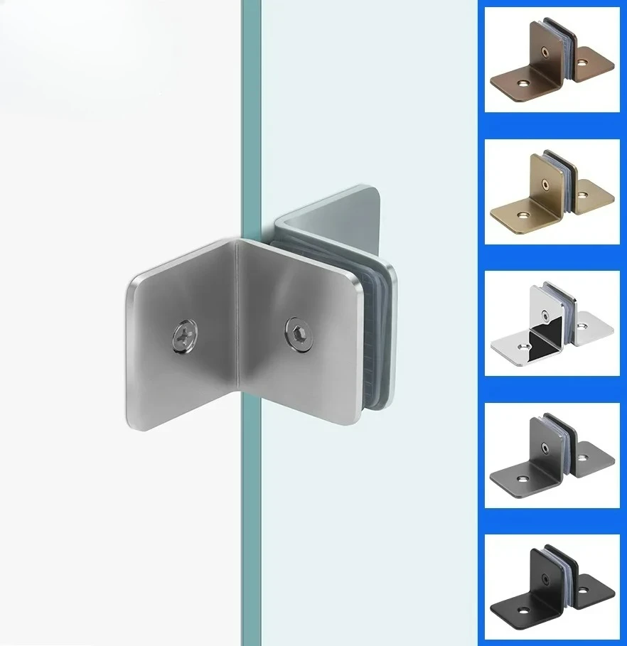 

2 шт., нержавеющая сталь 304, Т-образный настенный кронштейн, стеклянный кронштейн, зажим, розовое золото