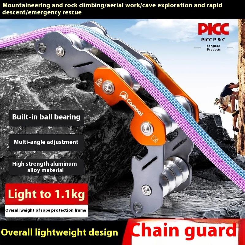 Camnal Rope Protector, Corner Rope Protector for High Altitude Climbing Work, Rope Guard for Rescue & Rigging
