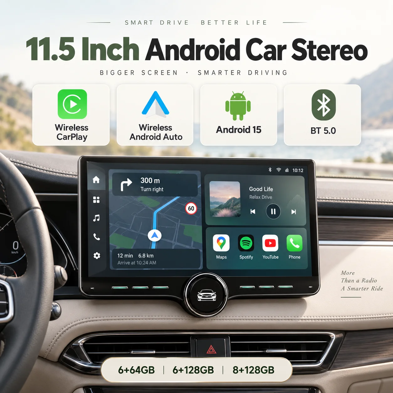 11.5 Inch Android 15 Car Radio For Peugeot 3008 2013 Wireless CarPlay Android Auto GPS Navigation Multimedia Video Player Stereo