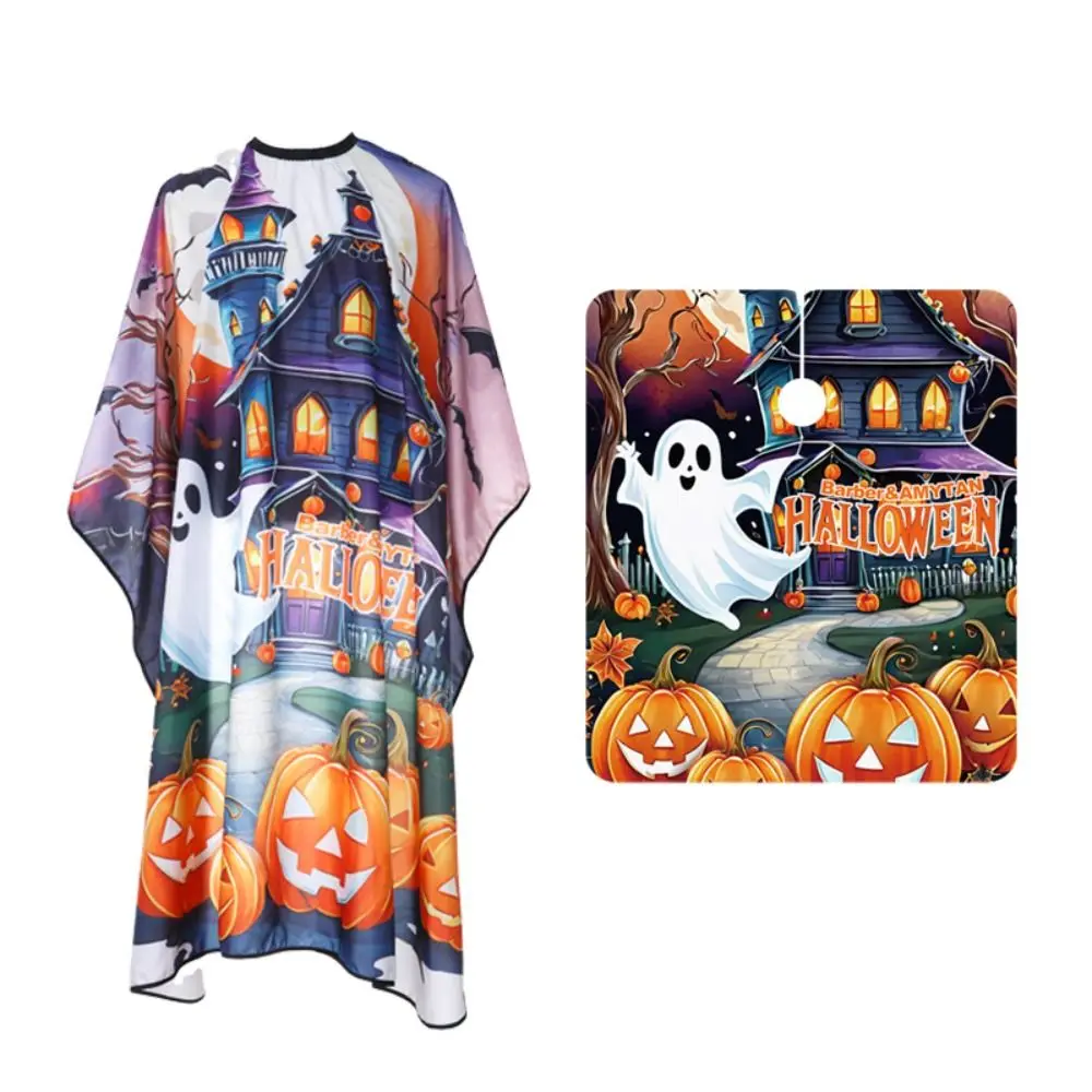 

Уход за волосами, укладка, тыква, Хэллоуин, фартук для стрижки, плащ, профессиональная парикмахерская накидка, окрашивание призраков, водонепроницаемое платье для стрижки, подарок