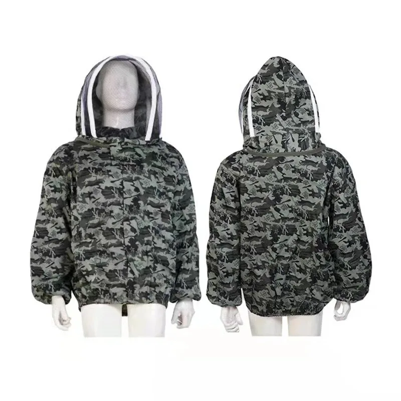 

Beekeeping Suit Foldable Beekeeping Protective Veil Jacket Double Zippered Bee Beekeeper Suit with Hat Equipment