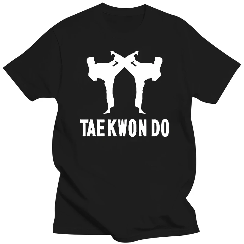 Горячая Распродажа Tae Kwon Do Taekwondo корейское произношение Футболка Мужская Боевая одежда Топ Футболка хлопок O-образный вырез короткая
