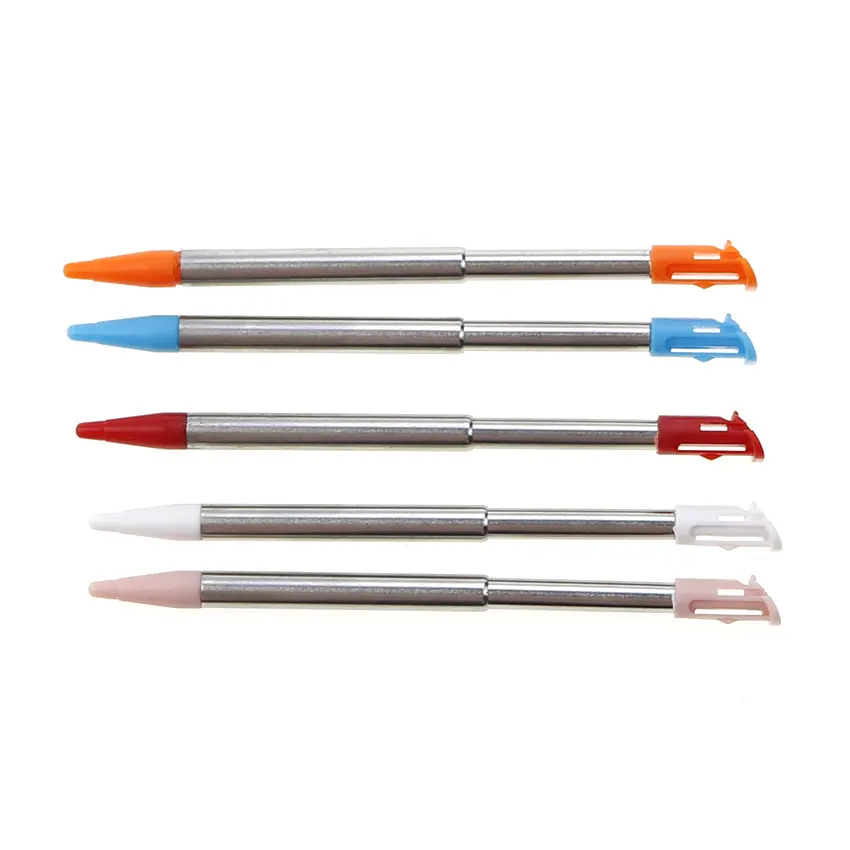 JCD 1pcs For New 2DSLL 2DSXL Game Console Plastic & Metal Telescopic Stylus Touch Screen Pen For New 2DS LL XL