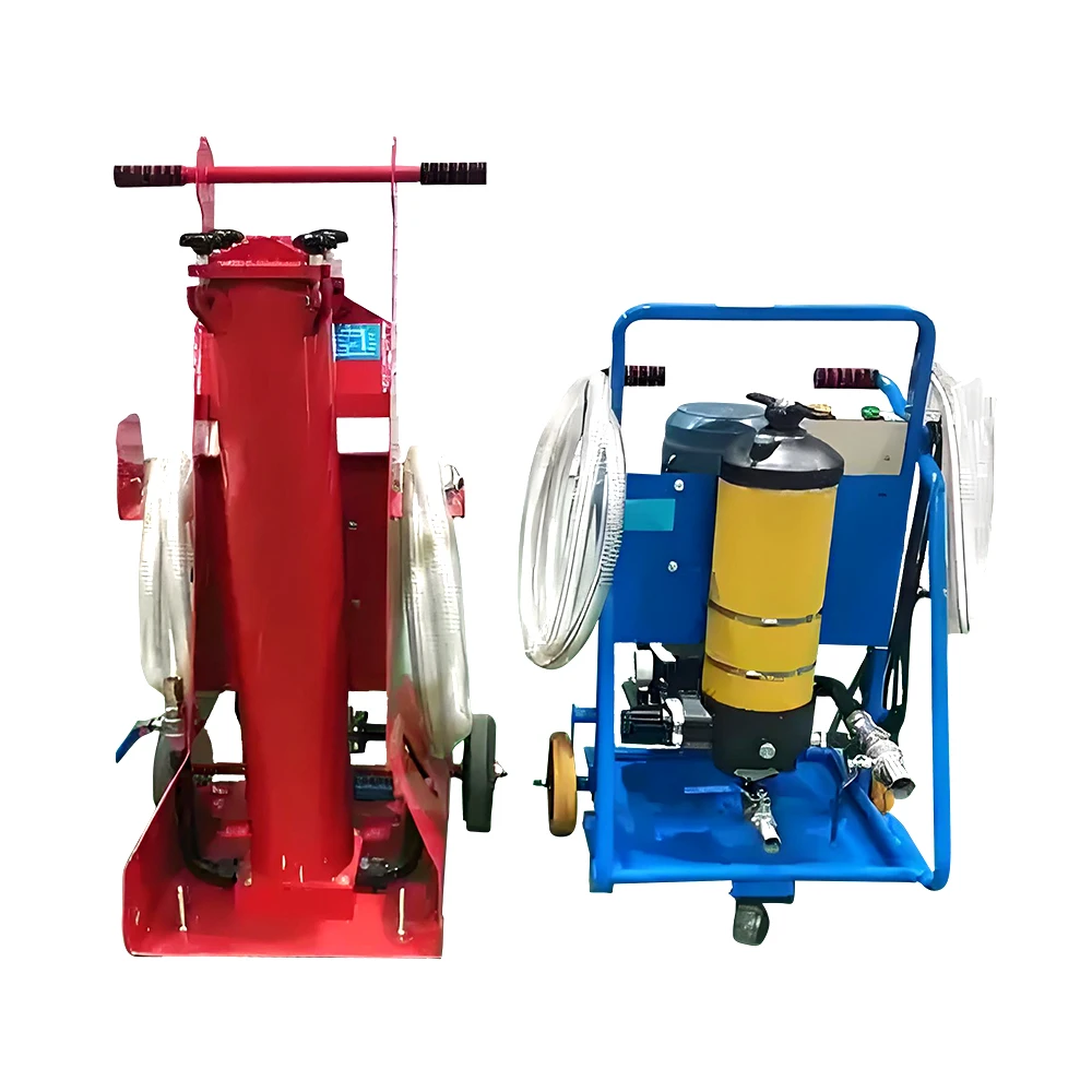 Hydraulic Vacuum Waste Oil Filter Machine Stainless Steel New XingMao Luc-16 Mobile Portable Small Cart Type Precise Filtration
