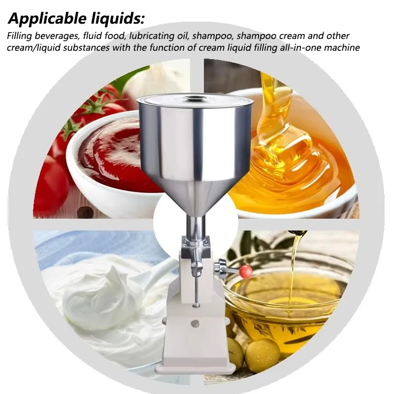 Honey paste, perfume, face cream, manual shampoo, toothpaste, manual liquid filling machine, manual sticky stainless steel.