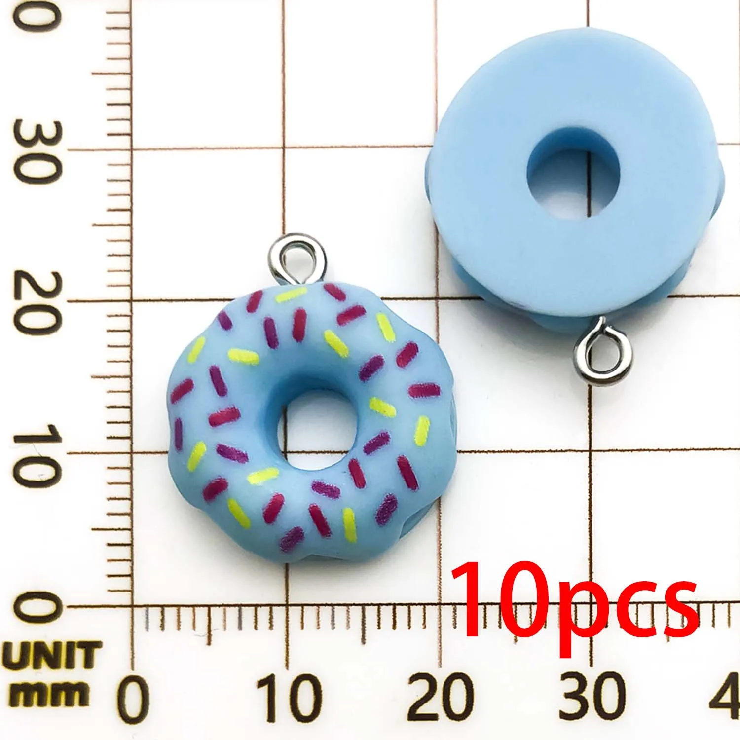 10/12 Stuks 18*21 Mm Kleurrijke Voedsel Donuts Ontwerp Charms 3D Hars Hangers Voor Diy Armband Ketting Sieraden maken Accessoires