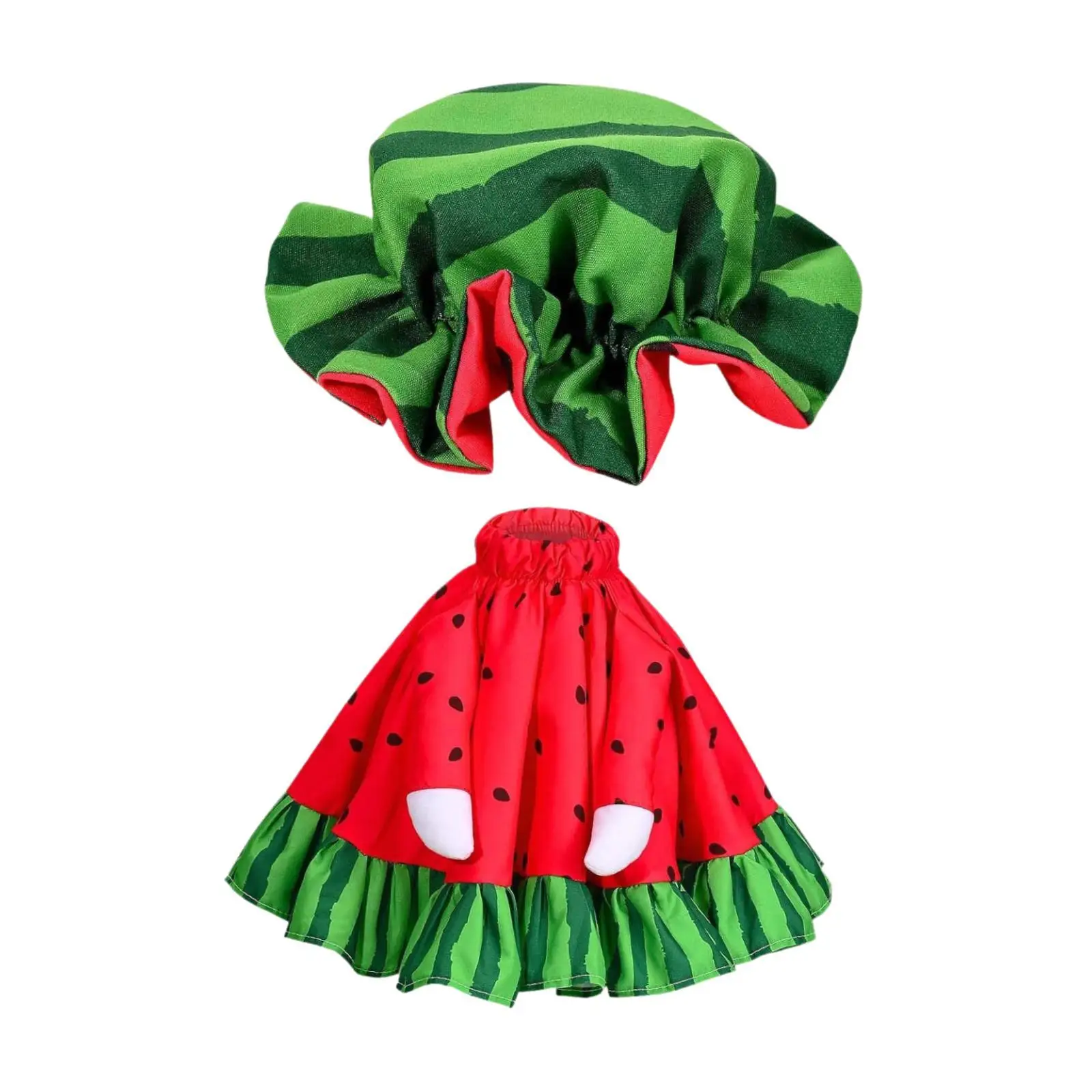 

Porch Goose Outfits Costume Soft Cloth Summer with Frilled Hat Goose Clothes