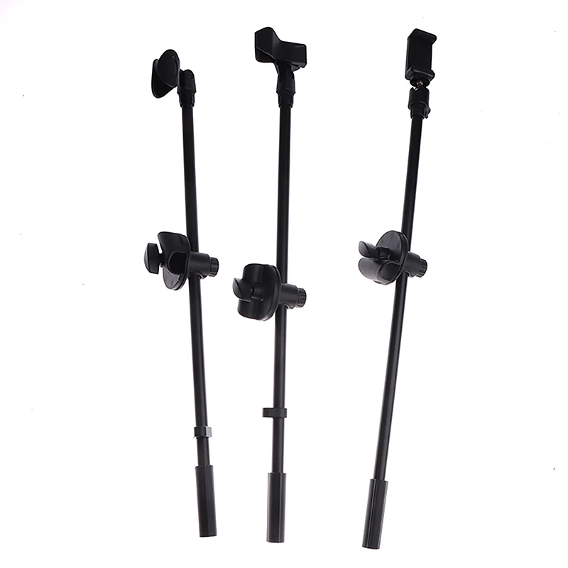 55CM Microphone Crossbar Stand Rotating Microphone Stand Screw Boom Arms Mic Clip Phone Holder Extension Bracket