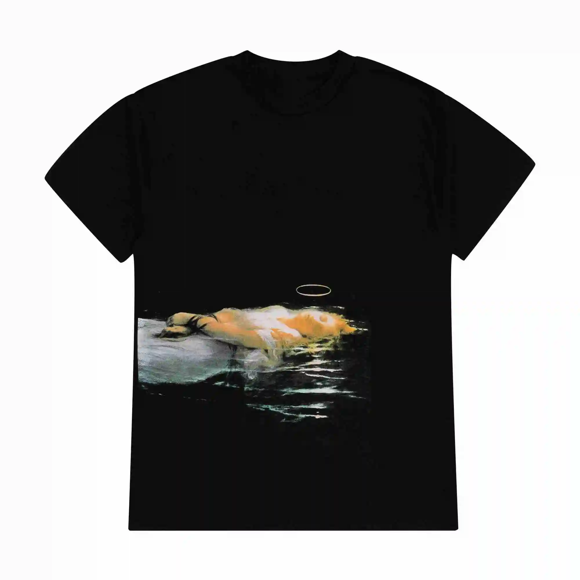 Revenge Oil Painting Vintage Graphic Tee 100% Cotton Round Neck Casual Regular Fit Unisex T-shirt  Summer Top