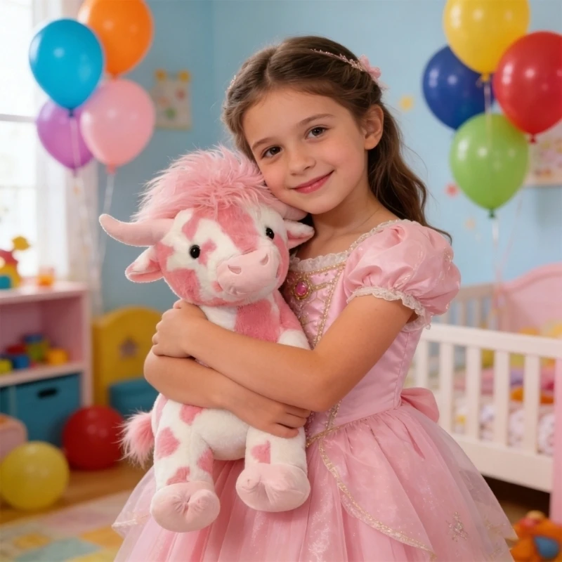 

Мягкие игрушки скальной коровы, милые плюшевые подарки, пушистые коровы, реалистичные плюшевые фигурки скальной коровы, пелюши