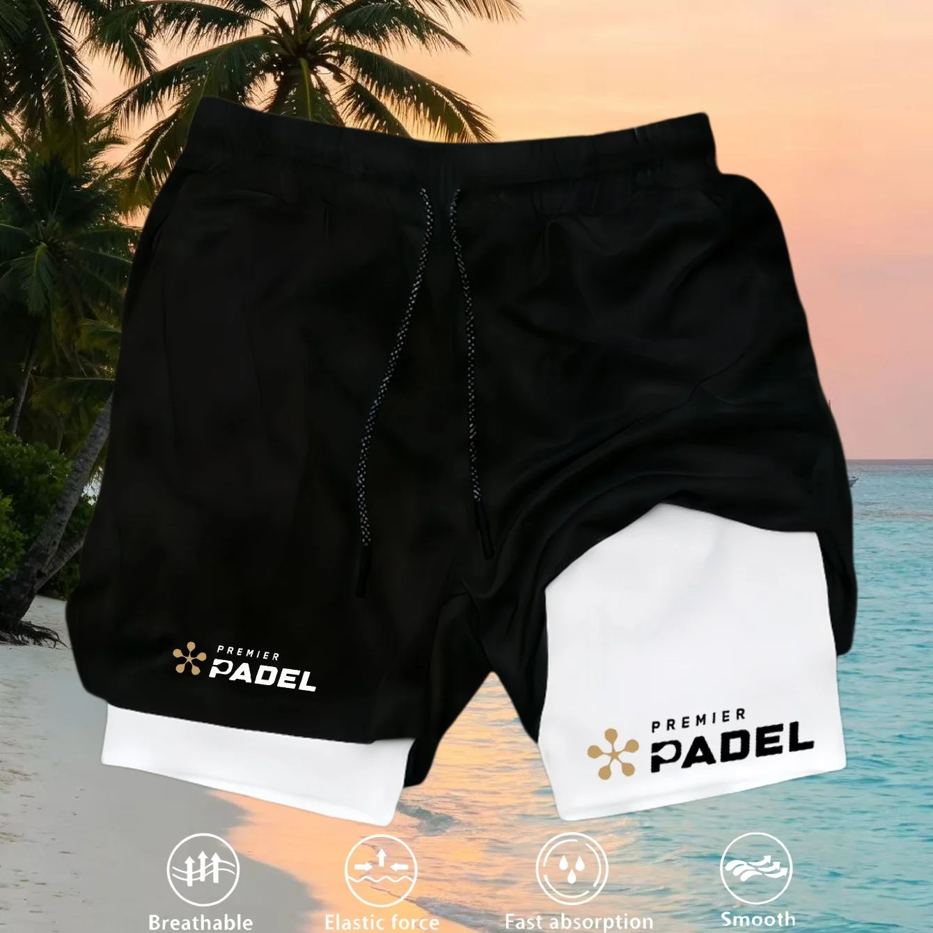 

High Quality Men Gym Training Shorts 2 In 1 Quick Dry Lightweight Running Fitness Beach Outdoor Casual Bottoms
