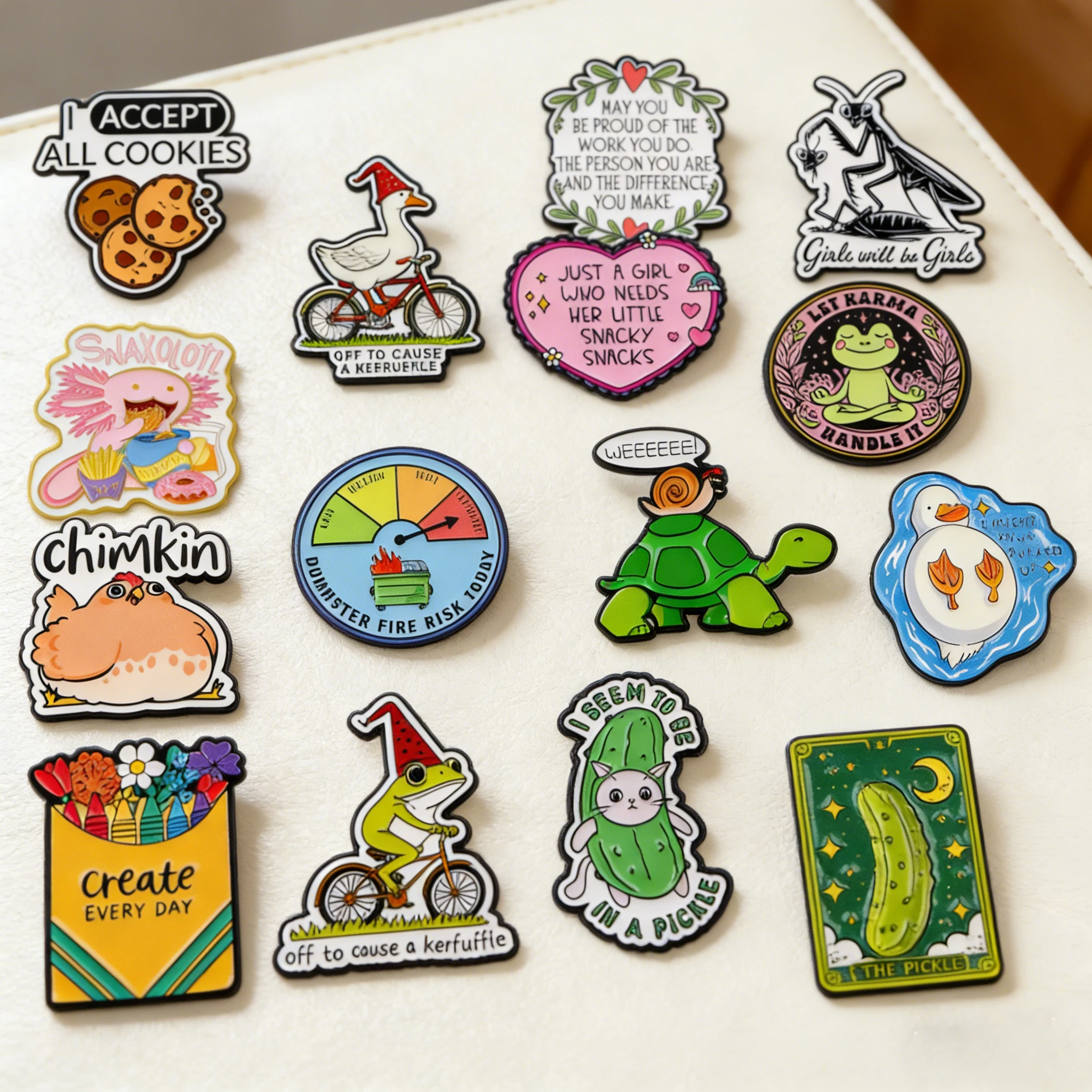 Yoga Frog Cartoon Enamel Pin Love Quotes Custom Brooches Lapel Badges Cute Goose Tortoise Animal Jewelry Gifts for Friends