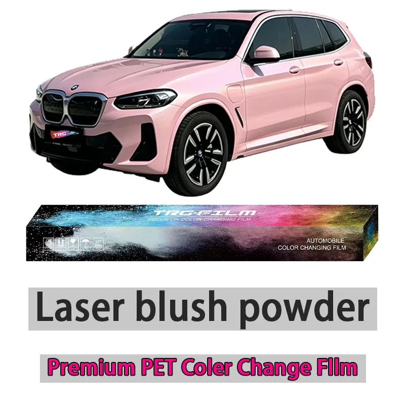 Película TRG de alta calidad para cambio de color de vehículos: polvo láser rojo (película de vinilo PET mate - serie de pintura original para automóviles)