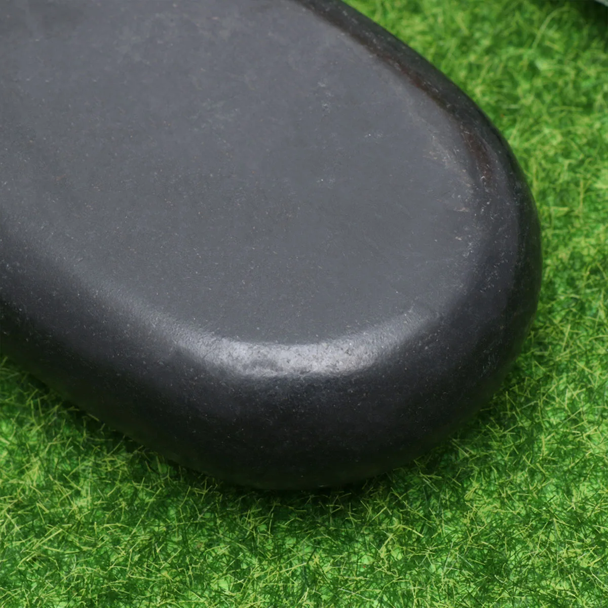 Pedras de massagem de pedra vulcânica para spa preto suave pedras de massagem quente para relaxamento eletromagnético