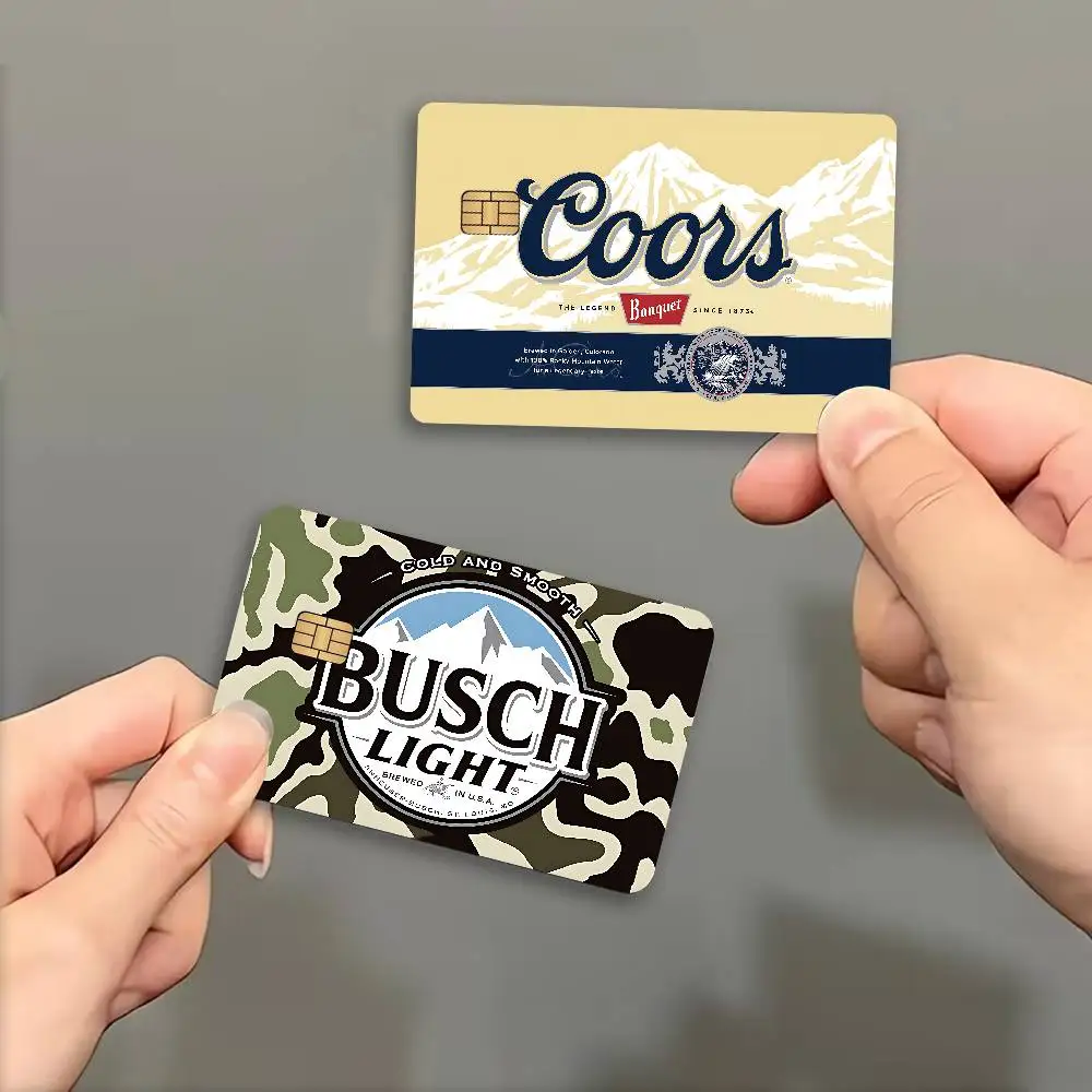 C-Coors B-Banquet Game Film Cover Sticker Case for Small Chip Credit Debit Card Front Side