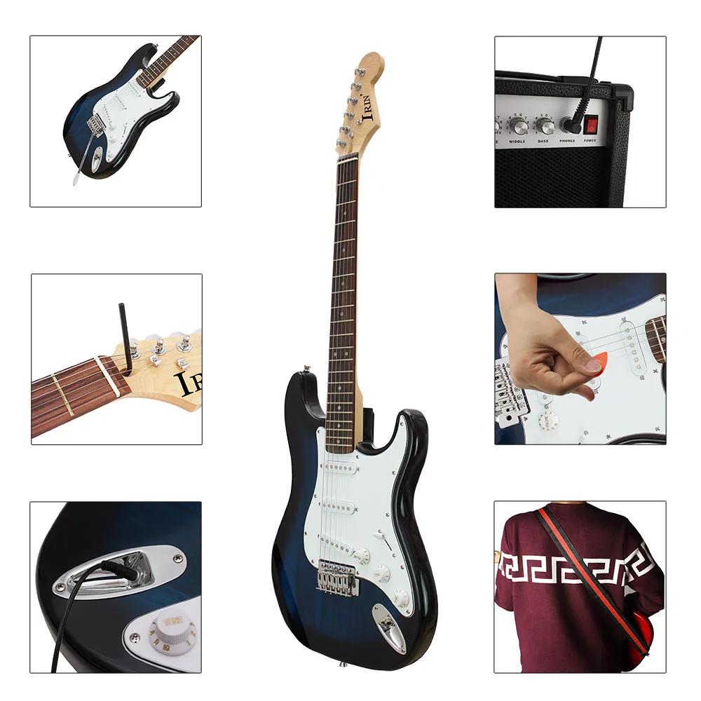 IRIN 6 String  Electric Guitar Campus Student Rock Band Trendy Play Electric Guitar Equipped Necessary String Instrument