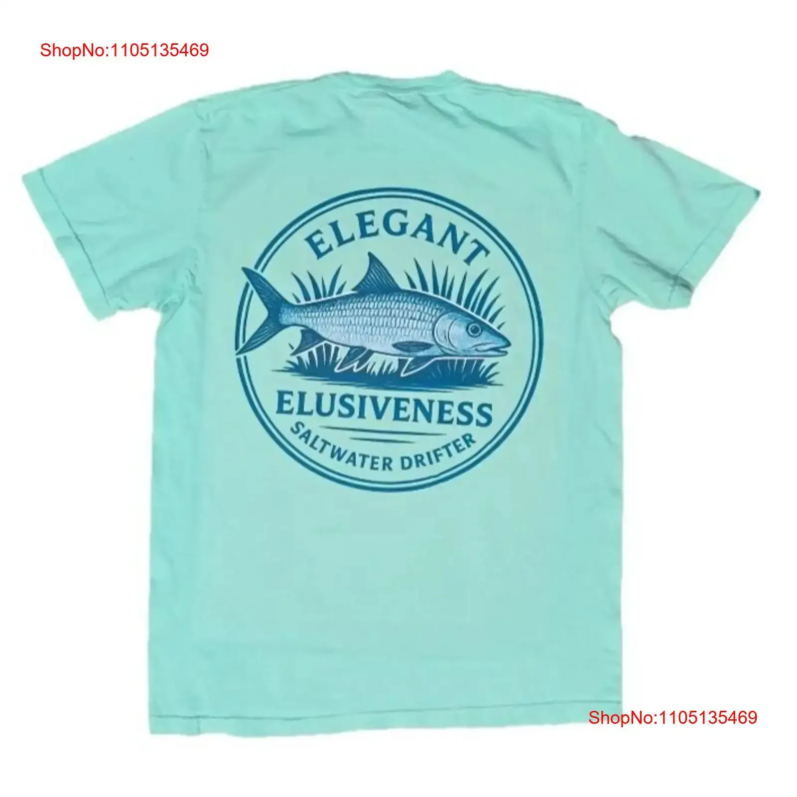 Saltwater Drifter elegant Bonefish t shirt Key west Caribbean Hobo Sea Fish grn vintage Washed Unisex Top For Everyday Wear