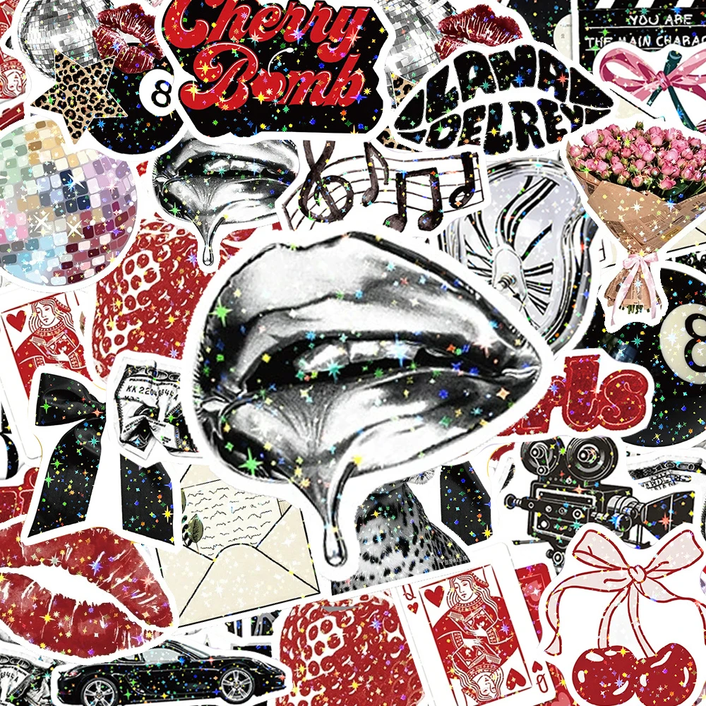 10/30/50pcs Aesthetic Cute Y2K Downtown Girl Graffiti Stickers DIY Suitcase Motorcycle Helmet Laptop Vintage Decoration Sticker