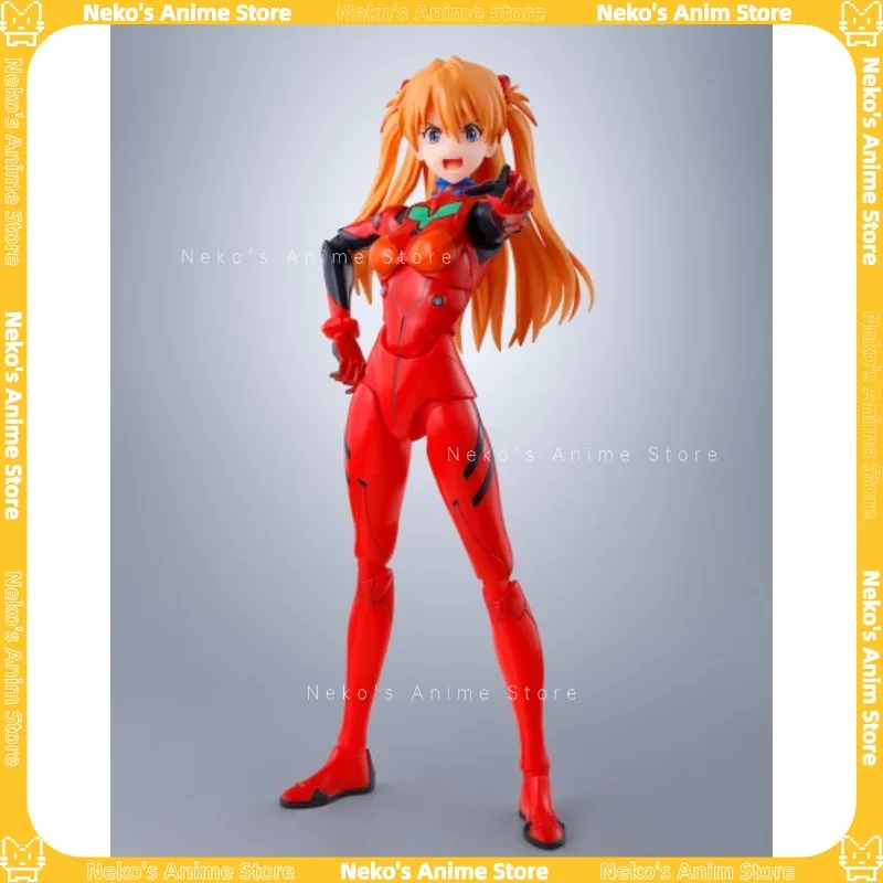 【Auf Lager】BANDAI S.H.Figuarts Shikinami Asuka Langley Actionfigur Anime Modell Trendy Toys Desktop Doll Collectibles Geschenk