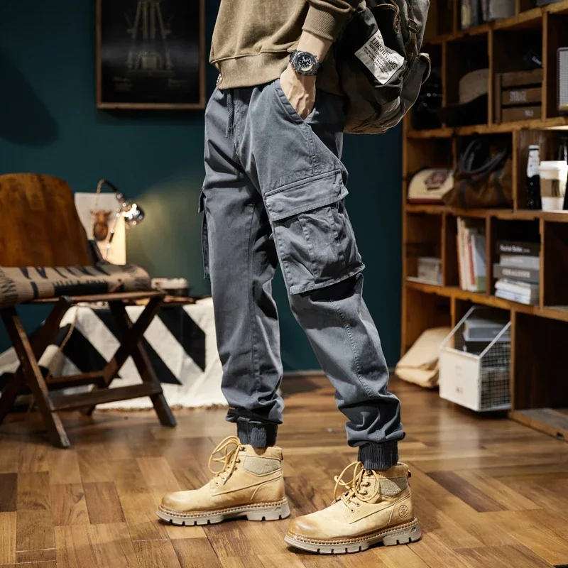 Man New High Quality Pocket Breathable and Comfortable Casual Pants Men Cargo Pants Stretch Straight Trousers Cargo Pants New