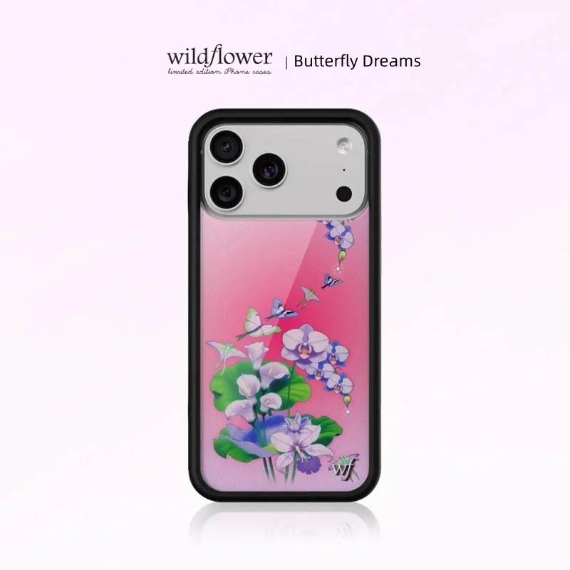 ワイルドフラワーバタフライドリームズ iPhoneケース iPhone 12 13 14
