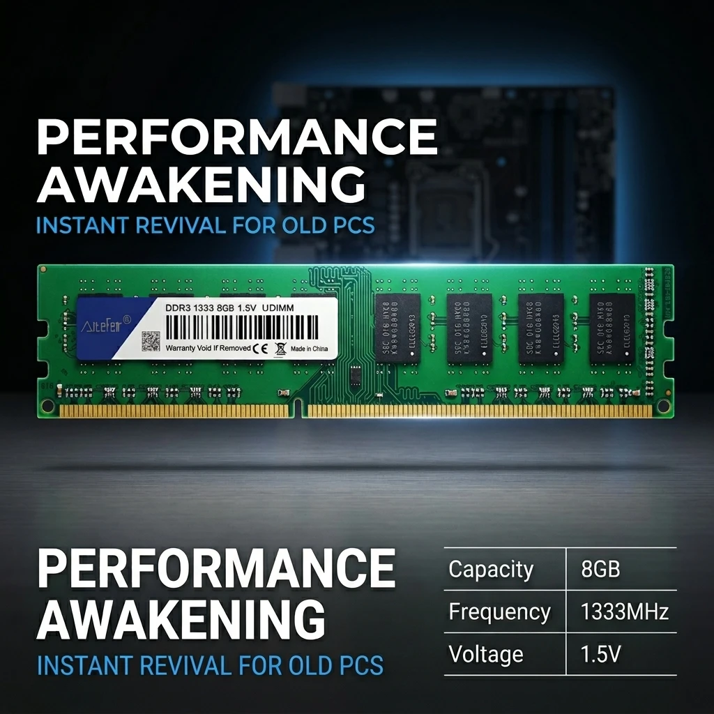 8GB DDR3 1333MHz Desktop Memory AiteFeir 1.5V DIMM RAM Stick Plug and Play for Old PC Computer