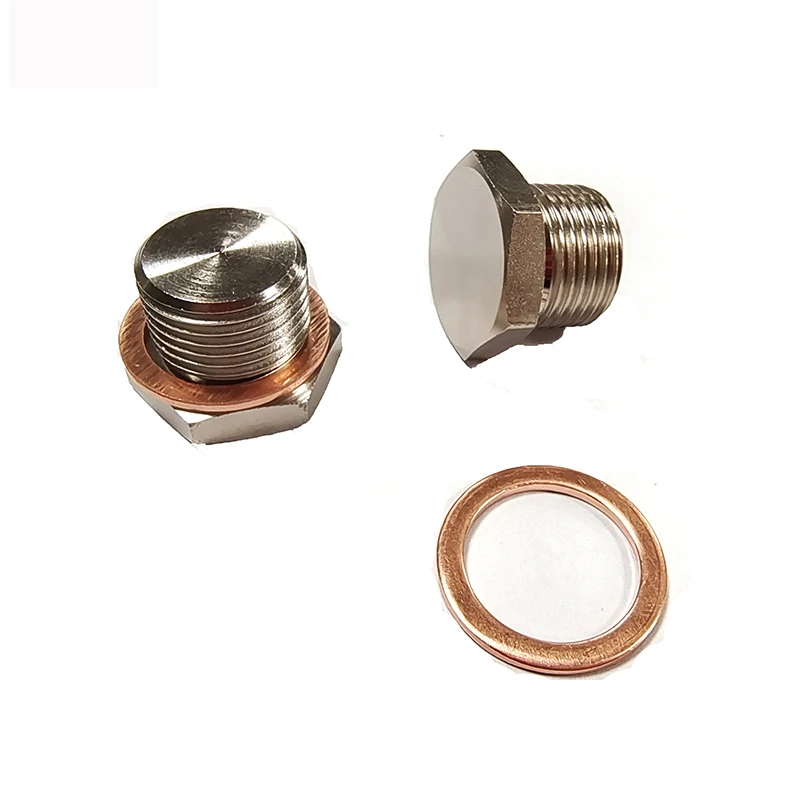 M18x1 5 Welding Plug for Oxygen Sensor Automotive External Hexagon Socket Plug with Spacer Durable