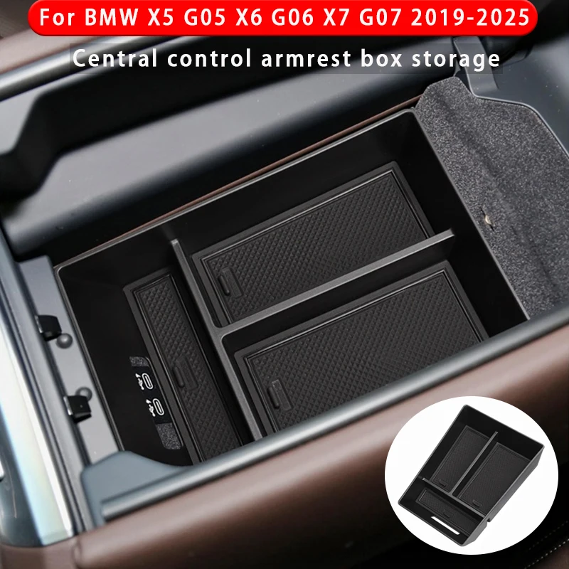 

﻿ Для BMW X5 G05 X6 G06 X7 G07 2019-2024 ящик для хранения подлокотника автомобиля центральный ящик для хранения подлокотника авто аксессуары для интерьера