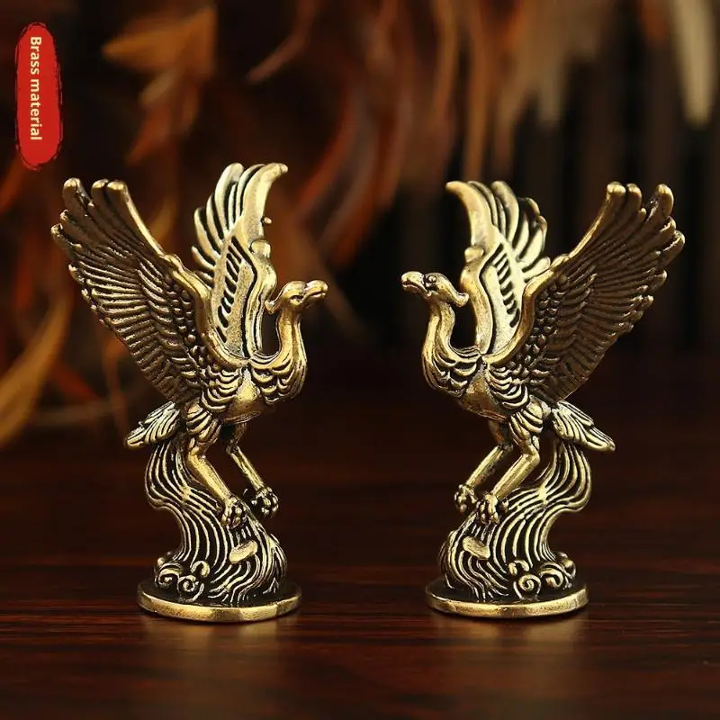 (BF06)1Pcs Qingluan Bird An Ancient Divine Beast Figure Home Decor Qingluan Fire Phoenix Retro Decoration Table Craft Ornament