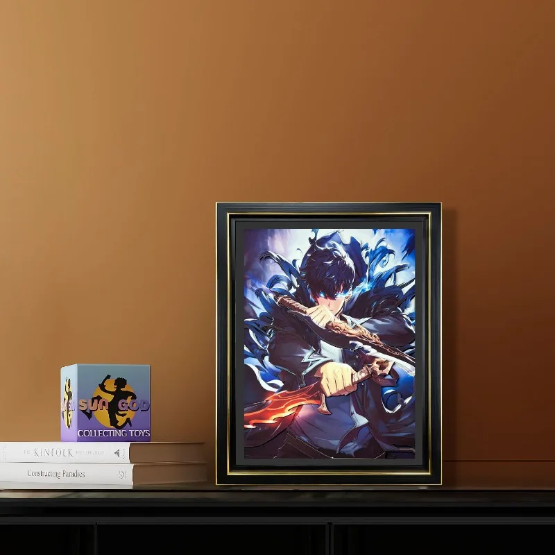 

3D Three-dimensional Photo Frame Painting Animation Solo Leveling Cheng Xiaoyu Creative Gift Lighting Painting Ornaments