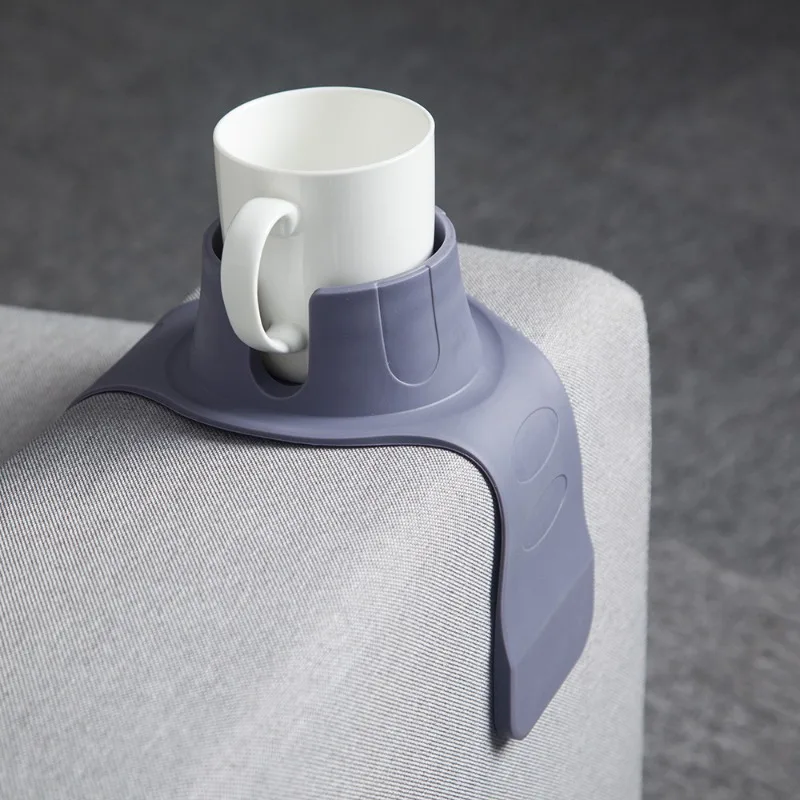 Silicone No-Drill Sofa Cup Holder  Simplistic and Practical Armrest Drink Caddy for Home Use - Ideal for Coffee Beverages