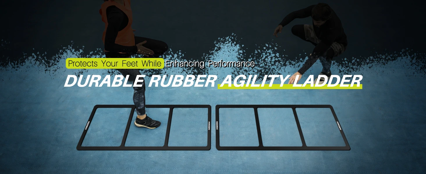 Hikeen Agility-Leiter, Geschwindigkeitsleiter für Fußball, Basketball - Langlebige Gummi-Trainingsleiter für Fußarbeit, Tragbar & Rutschfest – Detail 1