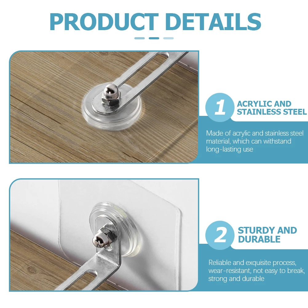 

4pcs Furniture Wall Anchors Adjustable Adhesive Anti Tip Baby Proofing Kit Bookshelf Dresser Anchor Secure To -5.2Cm No