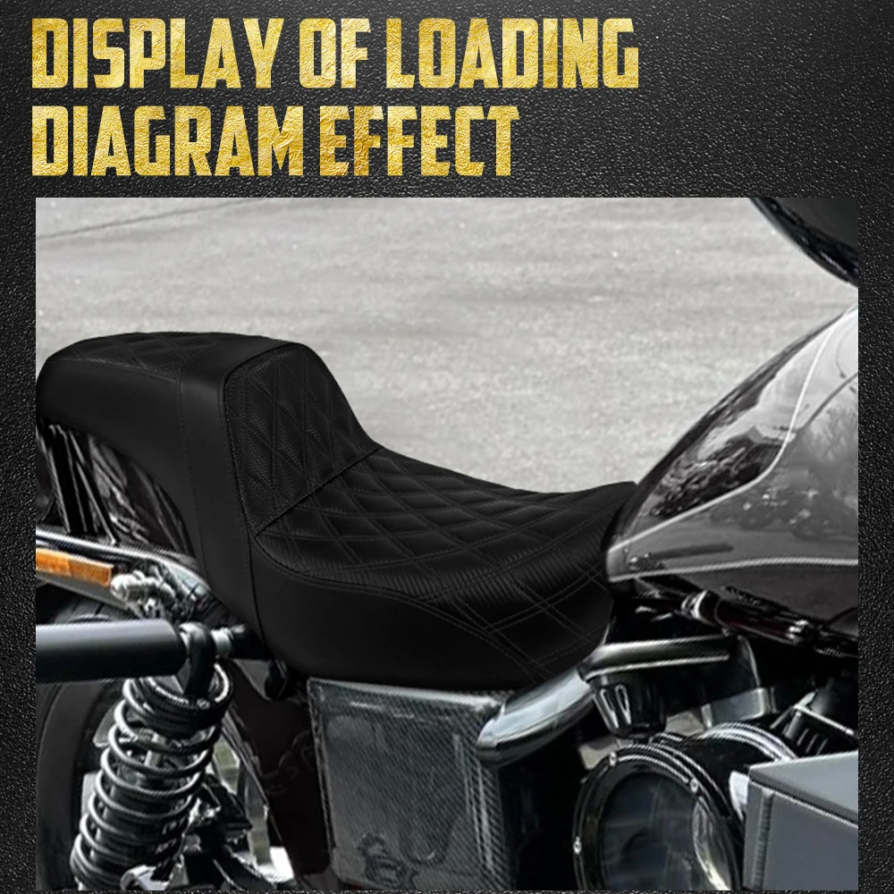 Motorcycle Driver Passenger Two Up Seat Front Rear Cushions Seat For Harley Dyna 2006-2017 Low Rider Fat Bob Street Bob FXDB FLD