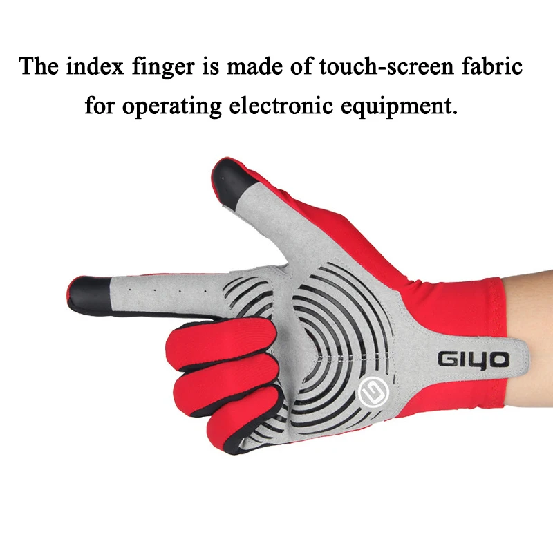 GIYO Touch Screen Full Half Fingers Gel Breathable Sports Cycling Gloves MTB Road Bike Riding Racing Women Men Bicycle Gloves