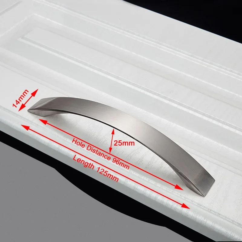 96mm~224mm Cabinet Handles Knobs Aluminum Alloy Door Kitchen Knobs Cabinet Pulls Drawer Furniture Handle Hardware