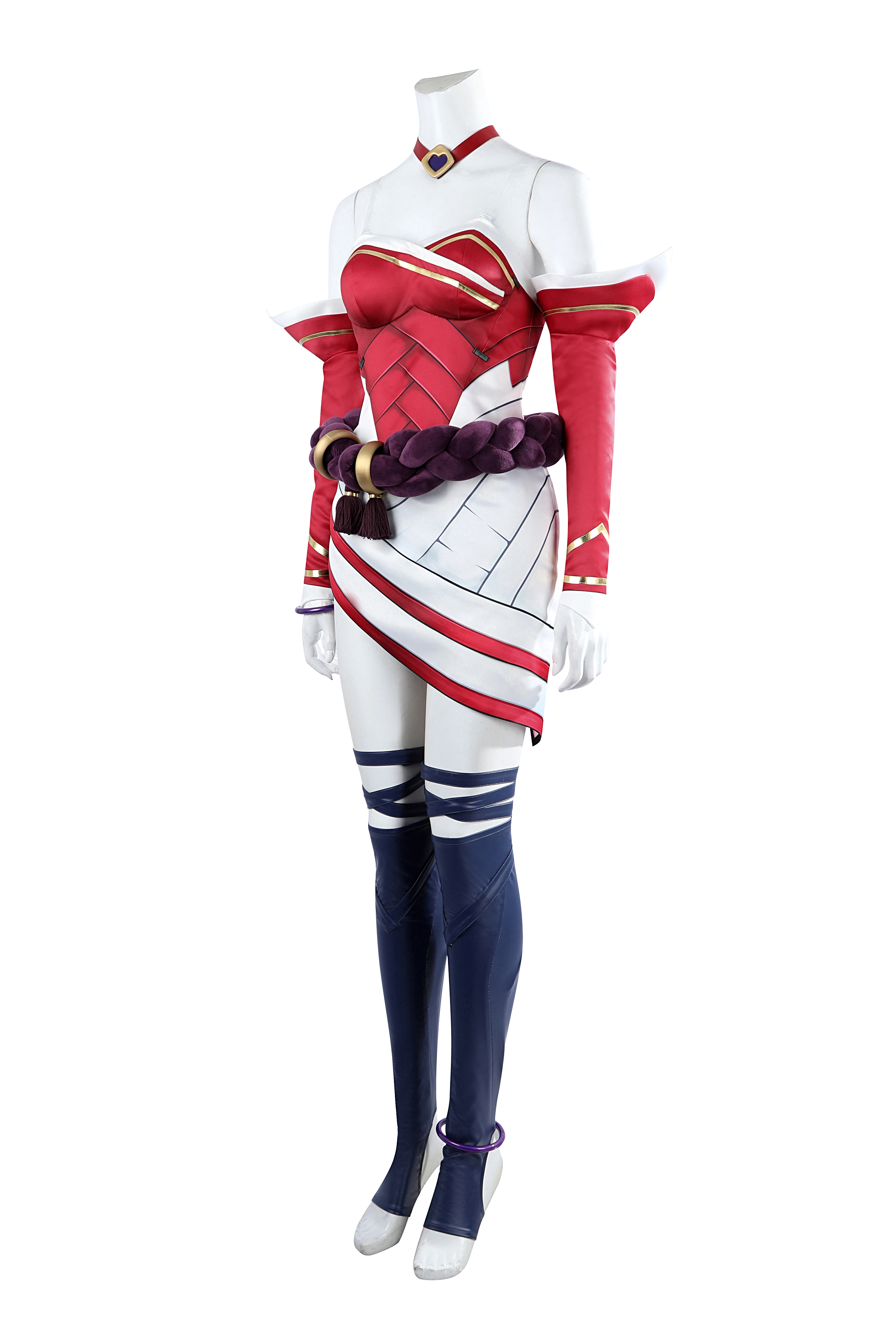 Game 2XKO  Ahri Cosplay Costume Women's Dress with Earrings Belt Accessories Halloween Carnival Party Outfit